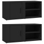 TV-Schränke 2 Stk. Schwarz 80x31,5x36 cm Holzwerkstoff TV-Schränke 2 Stk. Schwarz 80x31,5x36 cm Holzwerkstoff