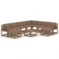 11-tlg. Garten-Lounge-Set mit Kissen Taupe 11-tlg. Garten-Lounge-Set mit Kissen Taupe