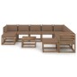 11-tlg. Garten-Lounge-Set mit Kissen Taupe 11-tlg. Garten-Lounge-Set mit Kissen Taupe