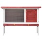 Kaninchenstall 1 Ebene Rot Holz Kaninchenstall 1 Ebene Rot Holz