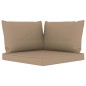 11-tlg. Garten-Lounge-Set mit Kissen Taupe 11-tlg. Garten-Lounge-Set mit Kissen Taupe