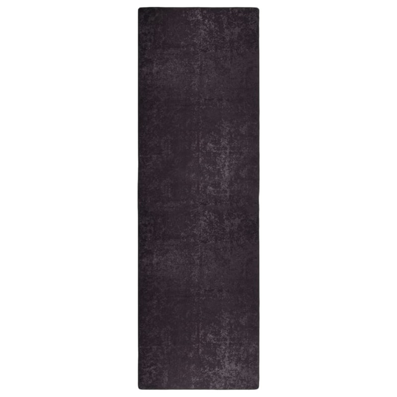 vidaXL Teppich Waschbar 80x300 cm Anthrazit Rutschfest vidaXL Teppich Waschbar 80x300 cm Anthrazit Rutschfest