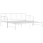 Ausziehsofa Bettgestell Weiß Metall 90x200 cm Ausziehsofa Bettgestell Weiß Metall 90x200 cm