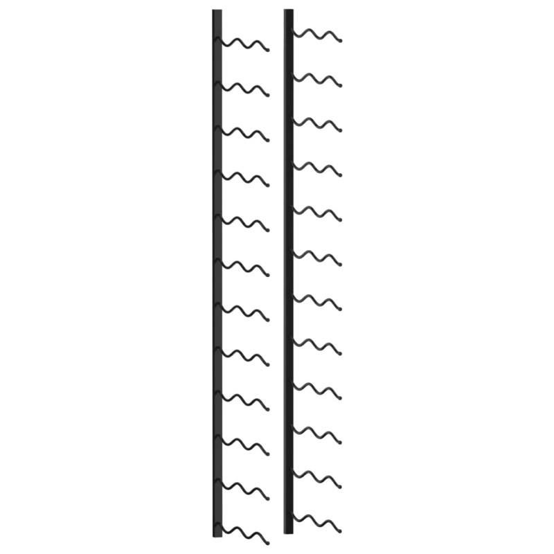 Wand-Weinregal für 24 Flaschen Schwarz Eisen Wand-Weinregal für 24 Flaschen Schwarz Eisen