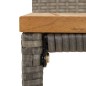 Barhocker 4 Stk. Grau Poly Rattan und Massivholz Akazie Barhocker 4 Stk. Grau Poly Rattan und Massivholz Akazie