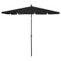 vidaXL Sonnenschirm mit Mast 210x140 cm Schwarz vidaXL Sonnenschirm mit Mast 210x140 cm Schwarz
