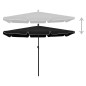vidaXL Sonnenschirm mit Mast 210x140 cm Schwarz vidaXL Sonnenschirm mit Mast 210x140 cm Schwarz