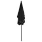 vidaXL Sonnenschirm mit Mast 210x140 cm Schwarz vidaXL Sonnenschirm mit Mast 210x140 cm Schwarz