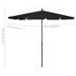 vidaXL Sonnenschirm mit Mast 210x140 cm Schwarz vidaXL Sonnenschirm mit Mast 210x140 cm Schwarz