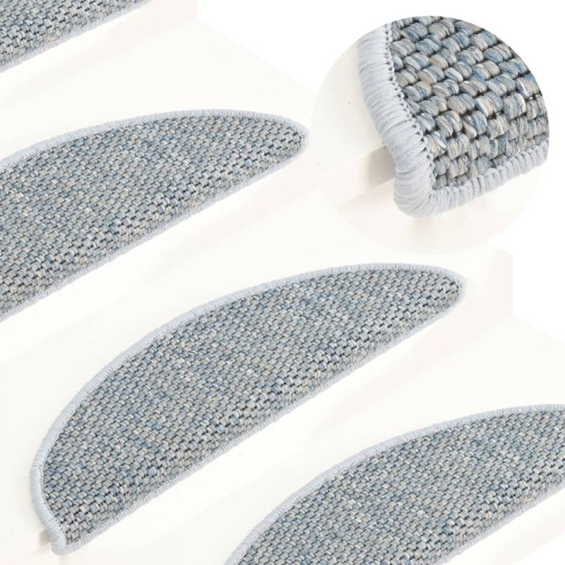 Treppenmatten Selbstklebend Sisal-Optik 15 Stk. 56x17x3cm Blau Treppenmatten Selbstklebend Sisal-Optik 15 Stk. 56x17x3cm Blau