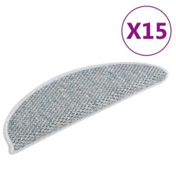 Treppenmatten Selbstklebend Sisal-Optik 15 Stk. 56x17x3cm Blau