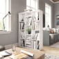 Raumteiler/Bücherregal Weiß 100x24x140 cm Holzwerkstoff Raumteiler/Bücherregal Weiß 100x24x140 cm Holzwerkstoff