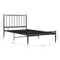 Bett Schwarz Metall 90x200 cm Bett Schwarz Metall 90x200 cm