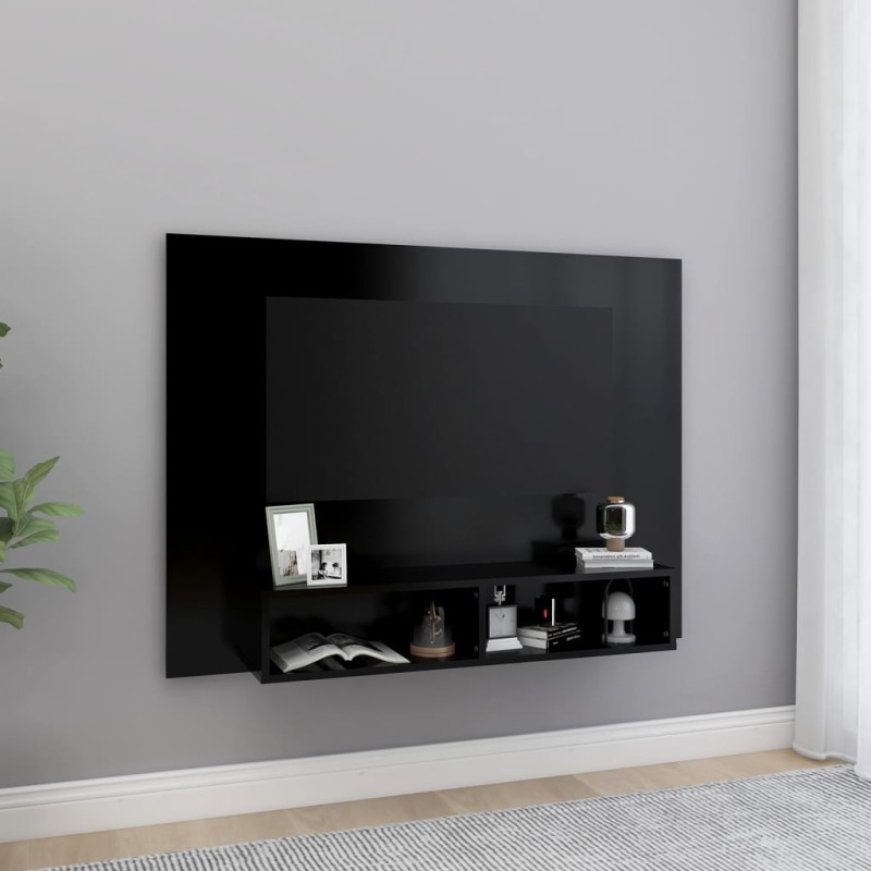 vidaXL TV-Wandschrank Schwarz 120x23,5x90 cm Holzwerkstoff vidaXL TV-Wandschrank Schwarz 120x23,5x90 cm Holzwerkstoff