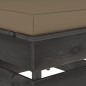Modulare Ottomane mit Kissen Grau Imprägniertes Holz Modulare Ottomane mit Kissen Grau Imprägniertes Holz