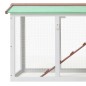 Großer Kaninchenstall Braun und Weiß 145x45x84 cm Holz Großer Kaninchenstall Braun und Weiß 145x45x84 cm Holz