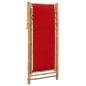 Liegestuhl Bambus und Canvas Rot Liegestuhl Bambus und Canvas Rot