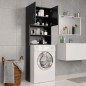 vidaXL Waschmaschinenschrank Schwarz 64x25,5x190 cm Holzwerkstoff vidaXL Waschmaschinenschrank Schwarz 64x25,5x190 cm Holzwerkstoff