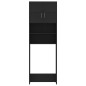 vidaXL Waschmaschinenschrank Schwarz 64x25,5x190 cm Holzwerkstoff vidaXL Waschmaschinenschrank Schwarz 64x25,5x190 cm Holzwerkstoff