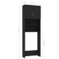 vidaXL Waschmaschinenschrank Schwarz 64x25,5x190 cm Holzwerkstoff vidaXL Waschmaschinenschrank Schwarz 64x25,5x190 cm Holzwerkstoff
