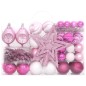 108-tlg. Weihnachtskugel-Set Weiß und Rosa 108-tlg. Weihnachtskugel-Set Weiß und Rosa