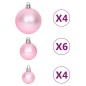 108-tlg. Weihnachtskugel-Set Weiß und Rosa 108-tlg. Weihnachtskugel-Set Weiß und Rosa