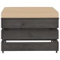 3-tlg. Garten-Lounge-Set mit Kissen Grau Imprägniertes Holz 3-tlg. Garten-Lounge-Set mit Kissen Grau Imprägniertes Holz