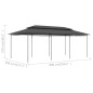 Pavillon 600x298x270 cm Anthrazit Pavillon 600x298x270 cm Anthrazit