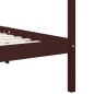 Himmelbett-Gestell Dunkelbraun Massivholz Kiefer 100 x 200 cm Himmelbett-Gestell Dunkelbraun Massivholz Kiefer 100 x 200 cm