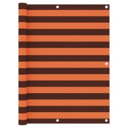 Balkon-Sichtschutz Orange und Braun 120x600 cm Oxford-Gewebe