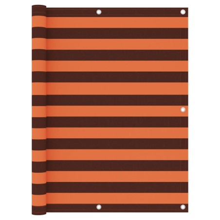 Balkon-Sichtschutz Orange und Braun 120x600 cm Oxford-Gewebe
