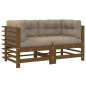 Ecksofas mit Kissen 2 Stk. Honigbraun Massivholz Kiefer Ecksofas mit Kissen 2 Stk. Honigbraun Massivholz Kiefer