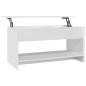 Couchtisch Hochglanz-Weiß 102x50x52,5 cm Holzwerkstoff Couchtisch Hochglanz-Weiß 102x50x52,5 cm Holzwerkstoff
