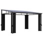 Pavillon mit Vorhängen 405x294x244 cm Anthrazit Pavillon mit Vorhängen 405x294x244 cm Anthrazit
