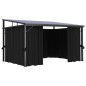 Pavillon mit Vorhängen 405x294x244 cm Anthrazit Pavillon mit Vorhängen 405x294x244 cm Anthrazit