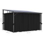 Pavillon mit Vorhängen 405x294x244 cm Anthrazit Pavillon mit Vorhängen 405x294x244 cm Anthrazit