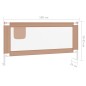 vidaXL Kleinkind-Bettschutzgitter Taupe 180x25 cm Stoff vidaXL Kleinkind-Bettschutzgitter Taupe 180x25 cm Stoff