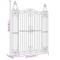 vidaXL Gartentor Schwarz 121x8x150 cm Schmiedeeisen vidaXL Gartentor Schwarz 121x8x150 cm Schmiedeeisen