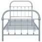 Bettgestell Grau Metall 100 × 200 cm Bettgestell Grau Metall 100 × 200 cm
