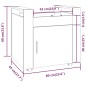 Bürowagen Weiß 60x45x60 cm Holzwerkstoff Bürowagen Weiß 60x45x60 cm Holzwerkstoff