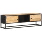 vidaXL TV-Schrank mit Geschnitzter Tür 130x30x40 cm Raues Mangoholz vidaXL TV-Schrank mit Geschnitzter Tür 130x30x40 cm Raues Mangoholz