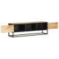 vidaXL TV-Schrank mit Geschnitzter Tür 130x30x40 cm Raues Mangoholz vidaXL TV-Schrank mit Geschnitzter Tür 130x30x40 cm Raues Mangoholz