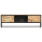 vidaXL TV-Schrank mit Geschnitzter Tür 130x30x40 cm Raues Mangoholz vidaXL TV-Schrank mit Geschnitzter Tür 130x30x40 cm Raues Mangoholz