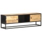 vidaXL TV-Schrank mit Geschnitzter Tür 130x30x40 cm Raues Mangoholz vidaXL TV-Schrank mit Geschnitzter Tür 130x30x40 cm Raues Mangoholz