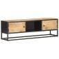 vidaXL TV-Schrank mit Geschnitzter Tür 130x30x40 cm Raues Mangoholz vidaXL TV-Schrank mit Geschnitzter Tür 130x30x40 cm Raues Mangoholz