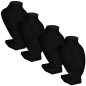 vidaXL Schmuckbüste Flanell Schwarz 9x8,5x15 cm 4 Stk. vidaXL Schmuckbüste Flanell Schwarz 9x8,5x15 cm 4 Stk.