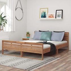 vidaXL Massivholzbett Teak 160x200 cm