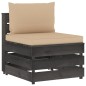 5-tlg. Garten-Lounge-Set mit Kissen Grau Imprägniertes Holz 5-tlg. Garten-Lounge-Set mit Kissen Grau Imprägniertes Holz