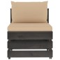 5-tlg. Garten-Lounge-Set mit Kissen Grau Imprägniertes Holz 5-tlg. Garten-Lounge-Set mit Kissen Grau Imprägniertes Holz