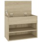 Schuhbank Sonoma-Eiche 60x30x45 cm Holzwerkstoff Schuhbank Sonoma-Eiche 60x30x45 cm Holzwerkstoff